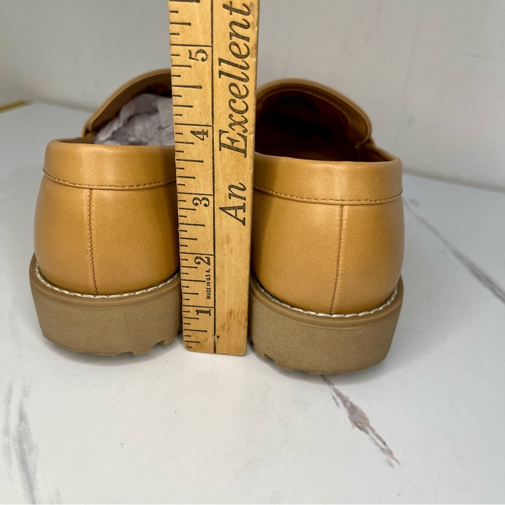 Chunky Platform Loafers Low Heel Flats Lug Sole SlipOn Penny Loafers OfficeWork - Picture 8 of 11